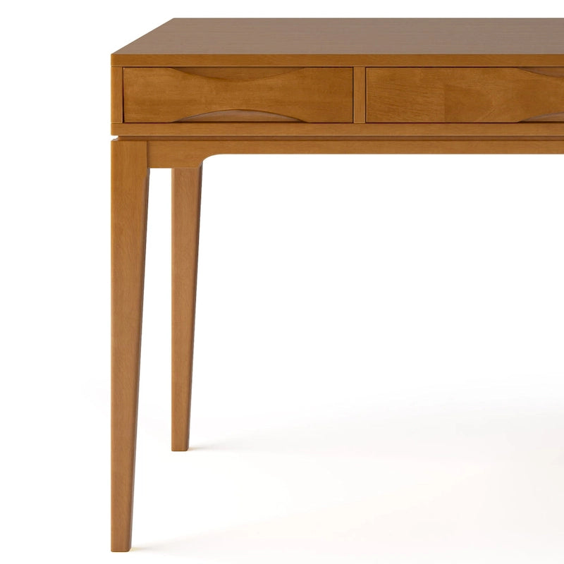 60" Mid-Century Writing Desk – Walnut / White / Light Golden Brown / Farmhouse Grey / Black | 1-Person
