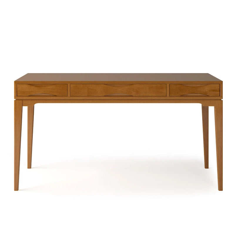 60" Mid-Century Writing Desk – Walnut / White / Light Golden Brown / Farmhouse Grey / Black | 1-Person