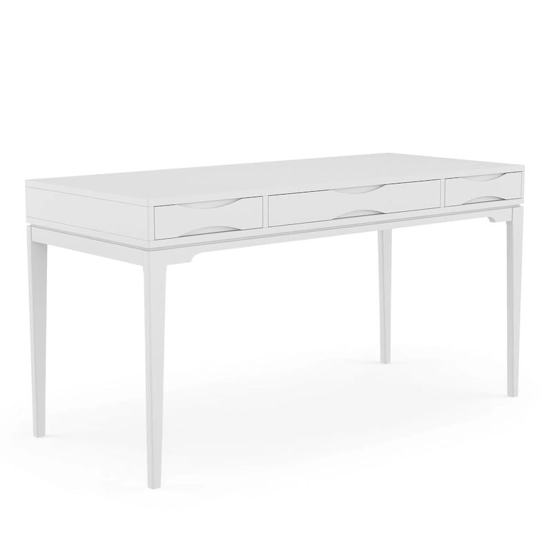 60" Mid-Century Writing Desk – Walnut / White / Light Golden Brown / Farmhouse Grey / Black | 1-Person