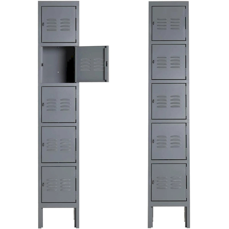 5-Door Metal Storage Locker – Blue / Grey, Single User
