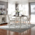 Antique White 5-Piece Counter Height Dining Set (Seats 4)