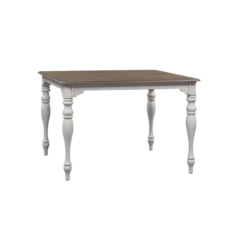 Antique White 5-Piece Counter Height Dining Set (Seats 4)