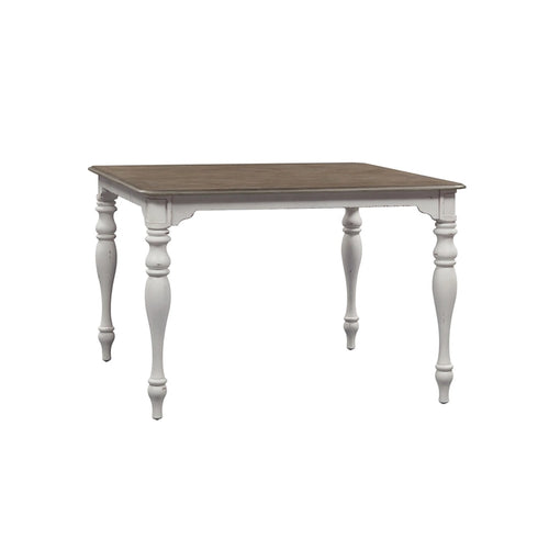 Antique White 5-Piece Counter Height Dining Set (Seats 4)