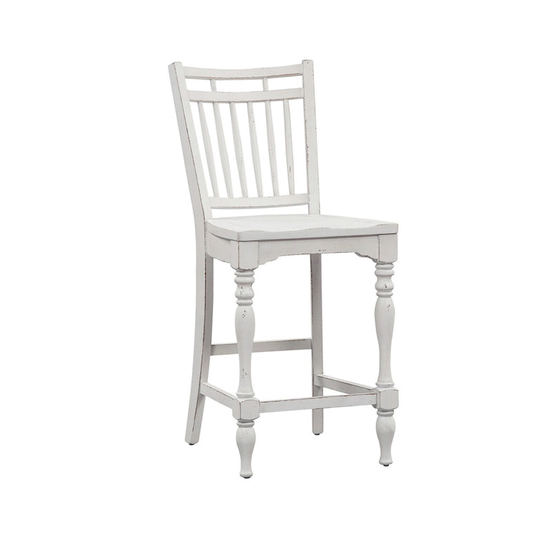 Antique White 5-Piece Counter Height Dining Set (Seats 4)