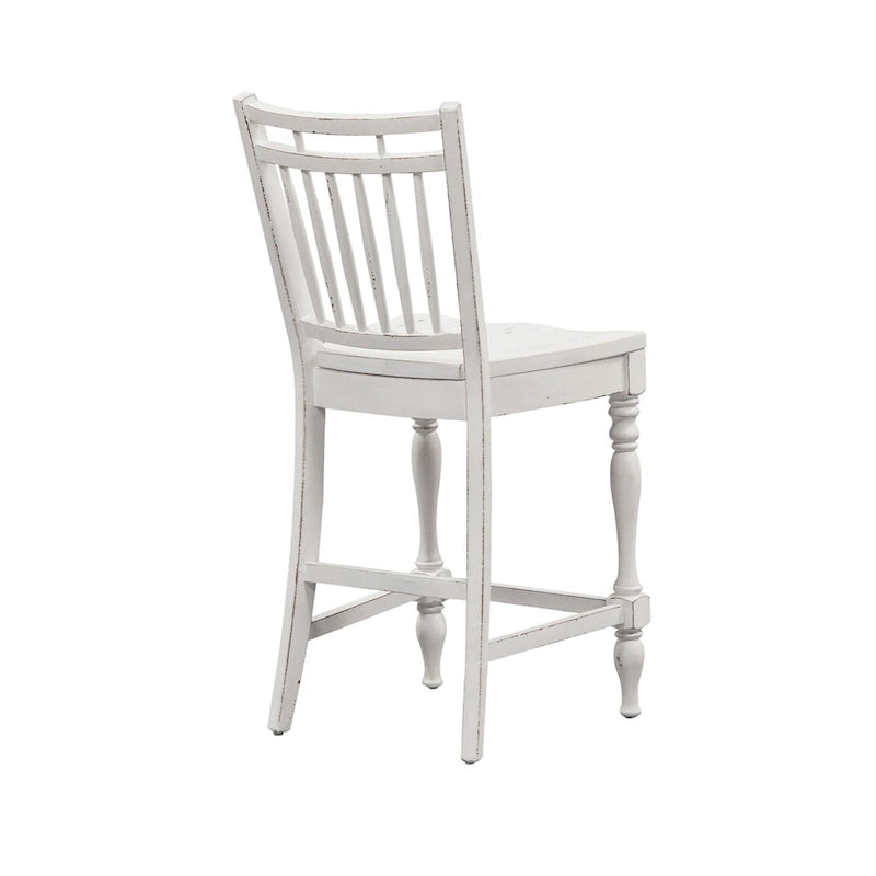 Antique White 5-Piece Counter Height Dining Set (Seats 4)