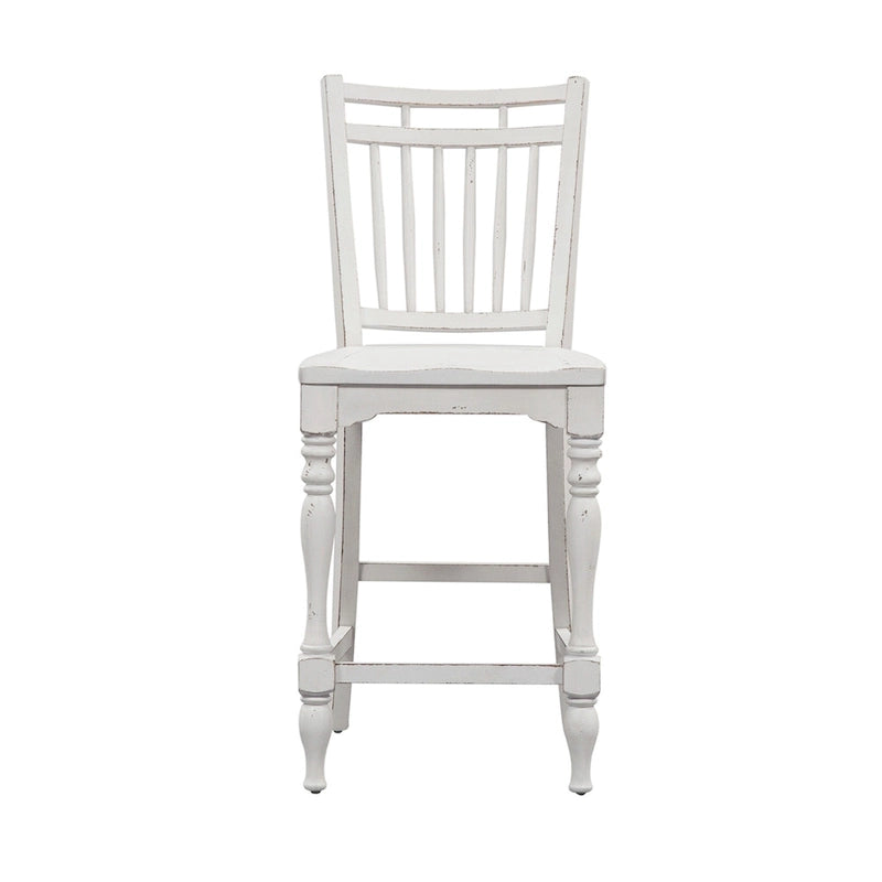 Antique White 5-Piece Counter Height Dining Set (Seats 4)