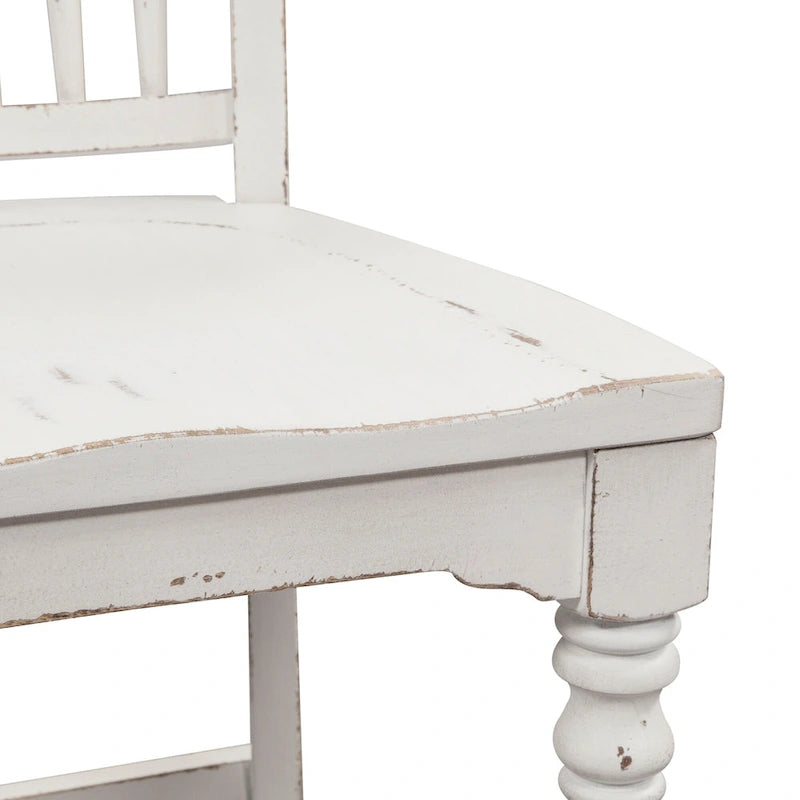 Antique White 5-Piece Counter Height Dining Set (Seats 4)