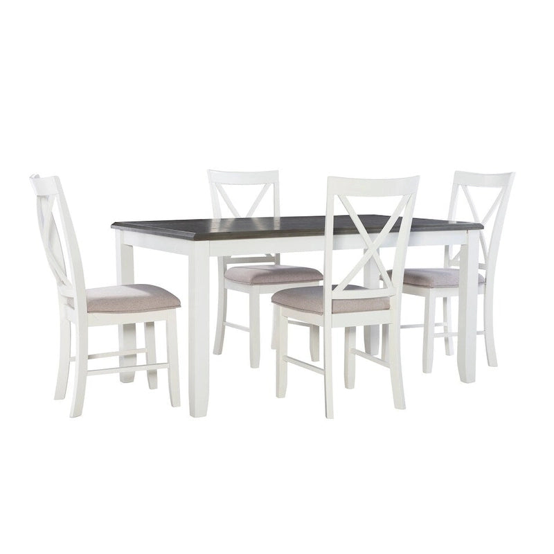 Grey 5-Piece Dining Set, Seats 4
