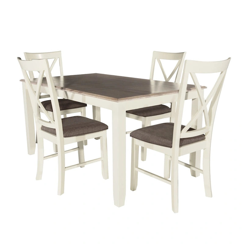 Grey 5-Piece Dining Set, Seats 4