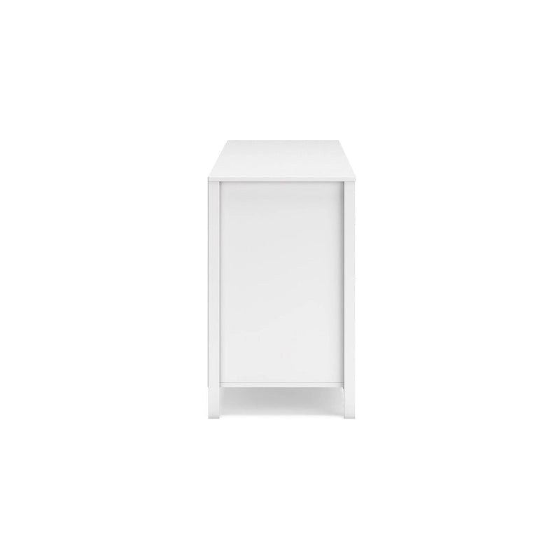White 6-Drawer Dresser with Scallop Design – 1 Person