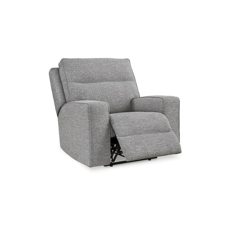 Pewter Power Recliner with Adjustable Headrest & USB Port – 1-Seat