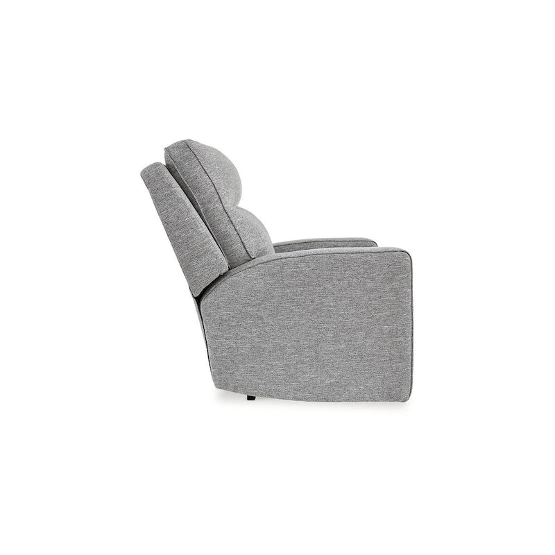 Pewter Power Recliner with Adjustable Headrest & USB Port – 1-Seat