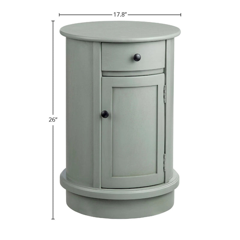 Grey Wood Frame Accent Cabinet with Drawer & Door Shelf, 1-Person Use