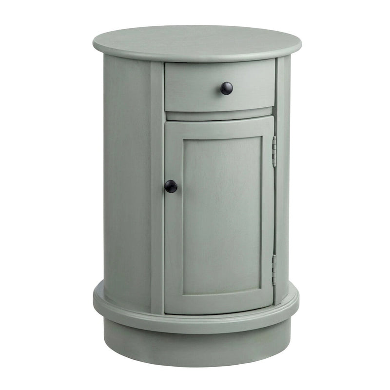 Grey Wood Frame Accent Cabinet with Drawer & Door Shelf, 1-Person Use