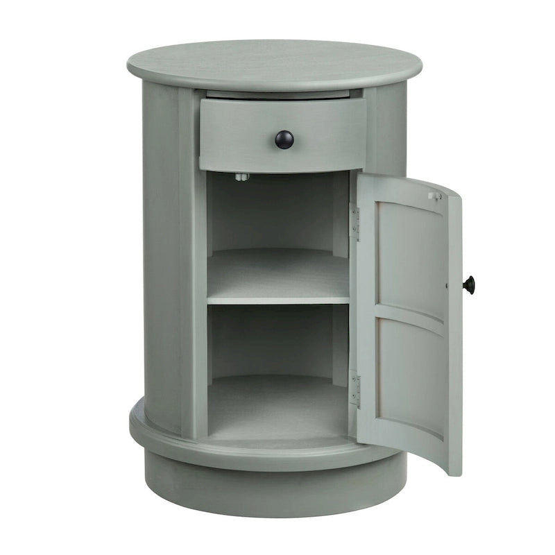 Grey Wood Frame Accent Cabinet with Drawer & Door Shelf, 1-Person Use