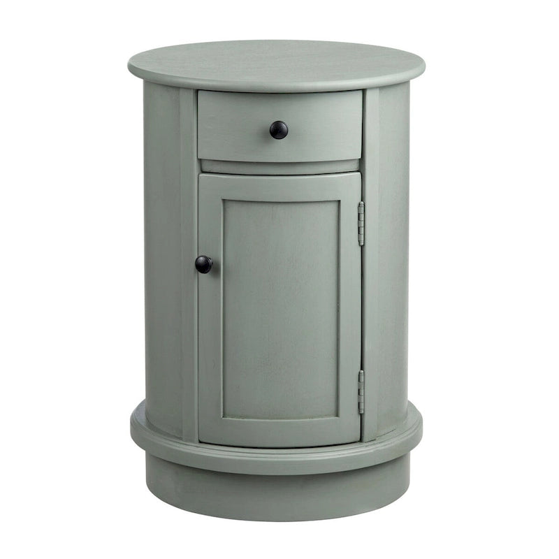 Grey Wood Frame Accent Cabinet with Drawer & Door Shelf, 1-Person Use