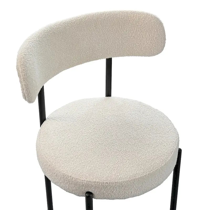White / Grey / Green / Brown Velvet Dining Chair – Curved Backrest, Set of 2
