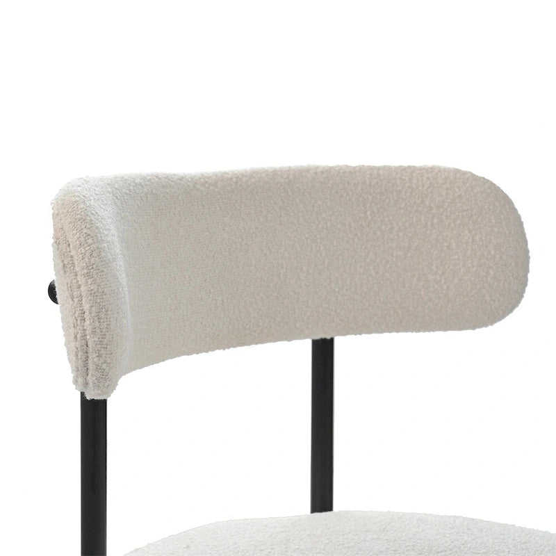 White / Grey / Green / Brown Velvet Dining Chair – Curved Backrest, Set of 2