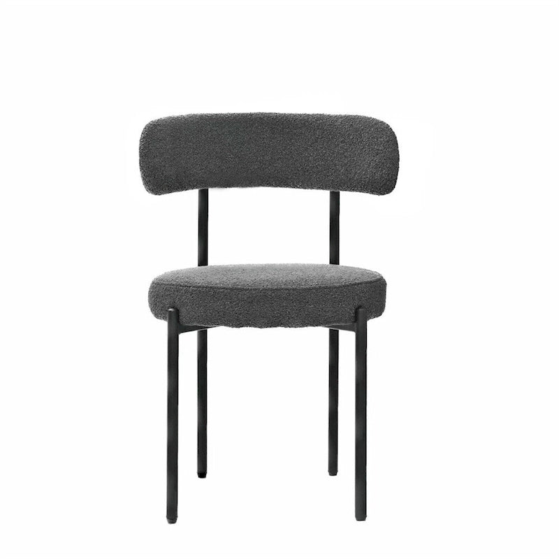 White / Grey / Green / Brown Velvet Dining Chair – Curved Backrest, Set of 2