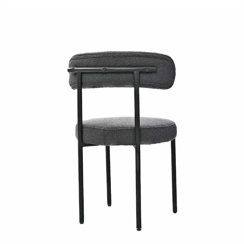 White / Grey / Green / Brown Velvet Dining Chair – Curved Backrest, Set of 2