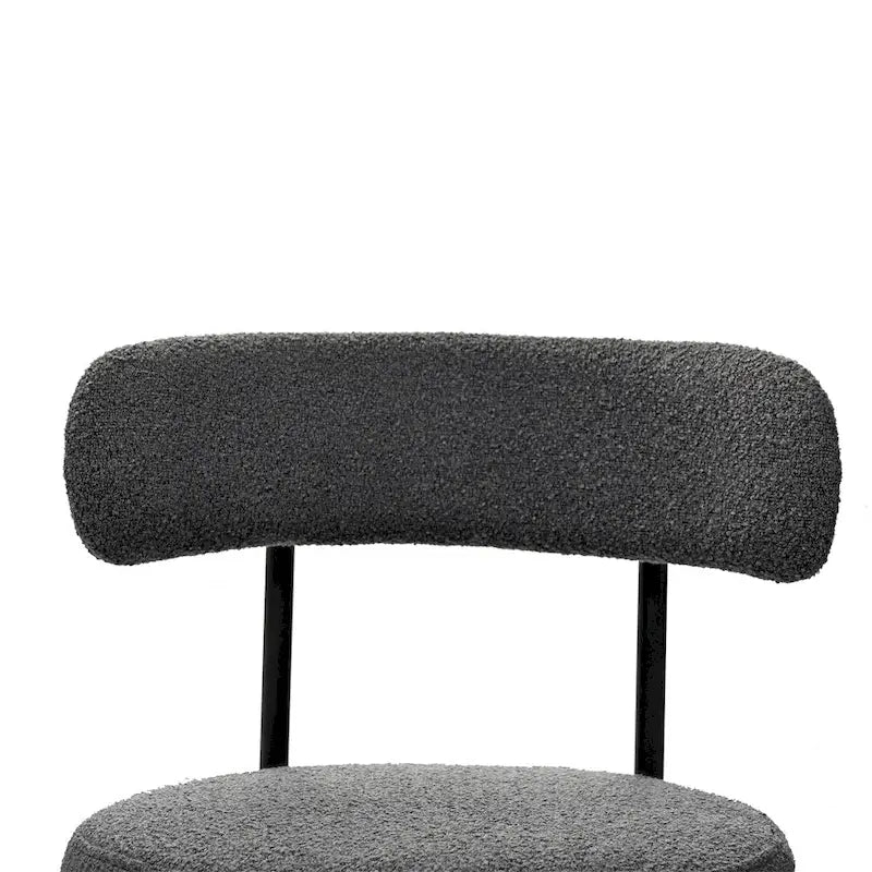 White / Grey / Green / Brown Velvet Dining Chair – Curved Backrest, Set of 2