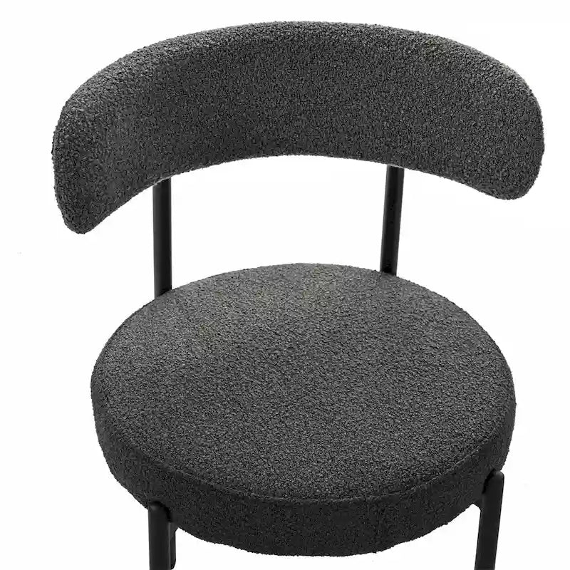 White / Grey / Green / Brown Velvet Dining Chair – Curved Backrest, Set of 2