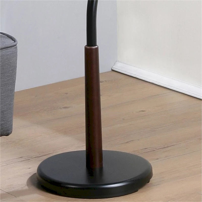 Black Walnut Branch Standing Coat Rack – 9 Hooks, Modern Style